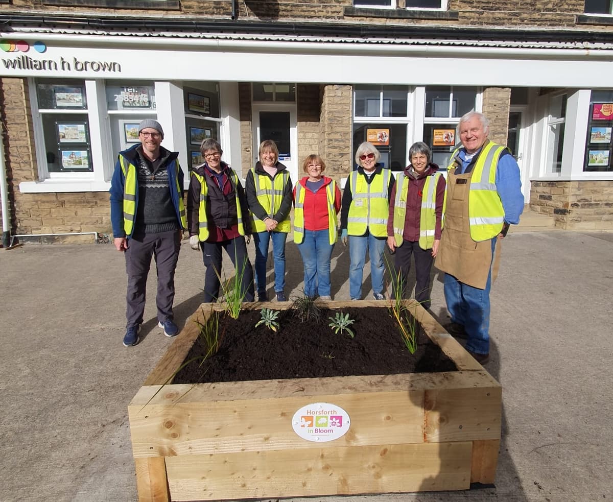 Horsforth in Bloom volunteers working in the community